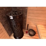 Дизайнерская электрическая печь для бани и сауны SAWO Fiberjungle